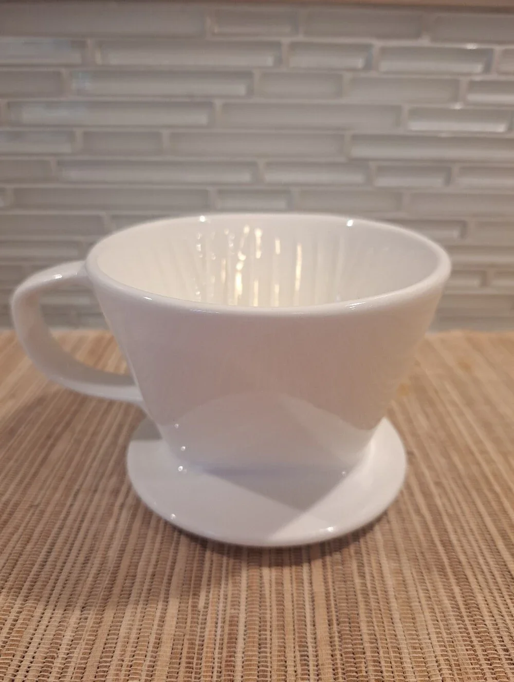 White Porcelain Ceramic #2 Pour Over Coffee Dripper Manual Filter Cone Maker Mug